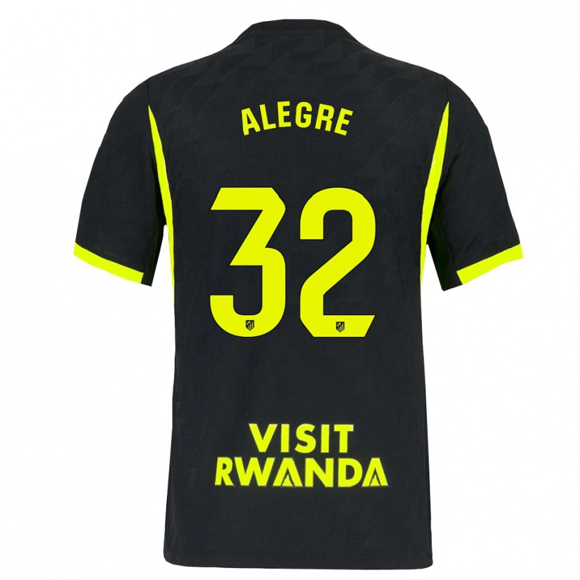 Danxen Hombre Camiseta Juan Alegre #32 Verde Brillante Negro 2ª Equipación 2026/27 La Camisa