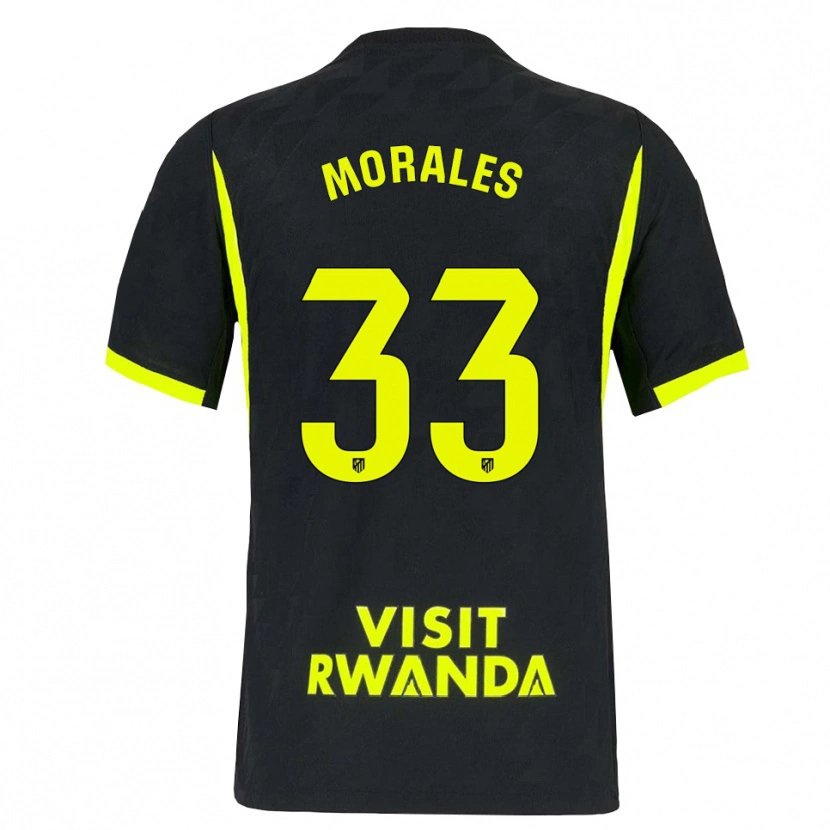 Danxen Hombre Camiseta Luismi Morales #33 Verde Brillante Negro 2ª Equipación 2026/27 La Camisa