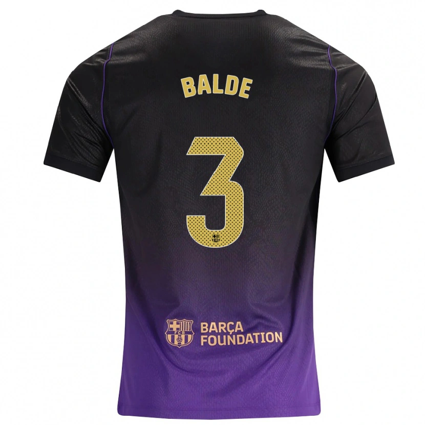 Danxen Hombre Camiseta Alejandro Balde #3 Morado Amarillo Negro 2ª Equipación 2026/27 La Camisa