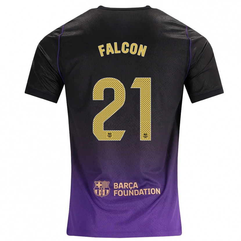 Danxen Hombre Camiseta Andrea Falcon #21 Morado Amarillo Negro 2ª Equipación 2026/27 La Camisa