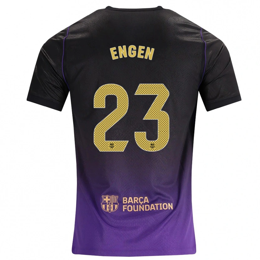 Danxen Hombre Camiseta Ingrid Engen #23 Morado Amarillo Negro 2ª Equipación 2026/27 La Camisa