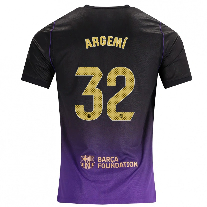 Danxen Hombre Camiseta Adam Argemí #32 Morado Amarillo Negro 2ª Equipación 2026/27 La Camisa
