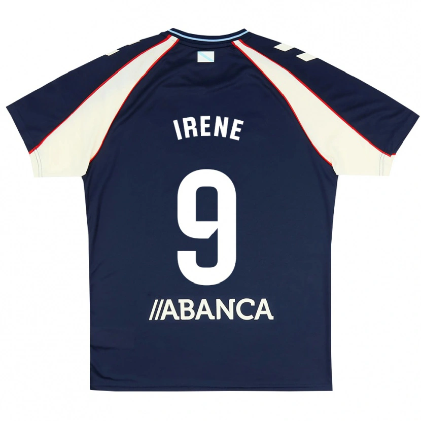 Danxen Hombre Camiseta Irene Fernández #9 Azul Real Rojo Blanco 2ª Equipación 2026/27 La Camisa