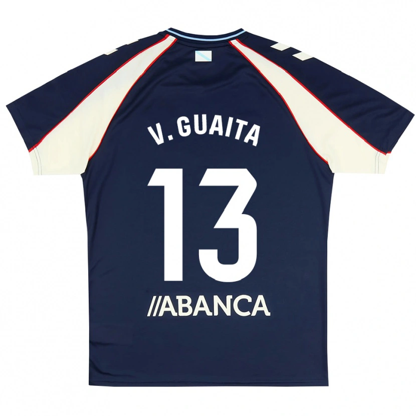 Danxen Hombre Camiseta Vicente Guaita #13 Azul Real Rojo Blanco 2ª Equipación 2026/27 La Camisa