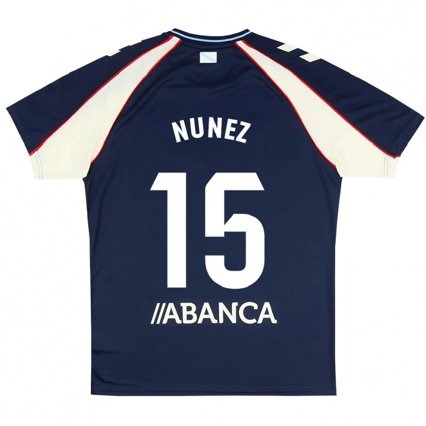 Danxen Hombre Camiseta Álvaro Núñez #15 Azul Real Rojo Blanco 2ª Equipación 2026/27 La Camisa