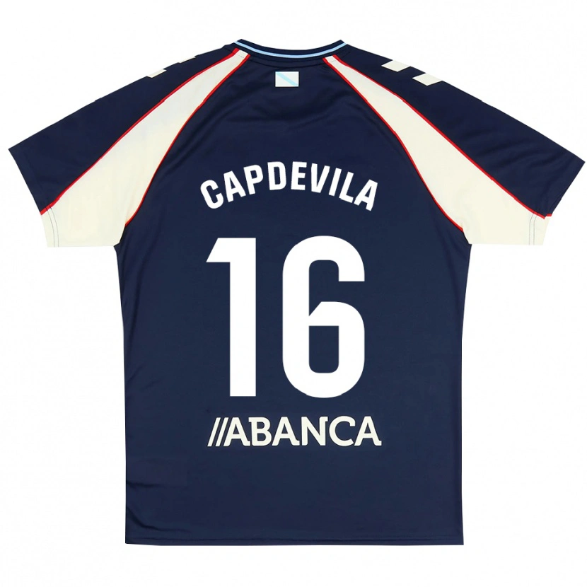 Danxen Hombre Camiseta Adrià Capdevila #16 Azul Real Rojo Blanco 2ª Equipación 2026/27 La Camisa