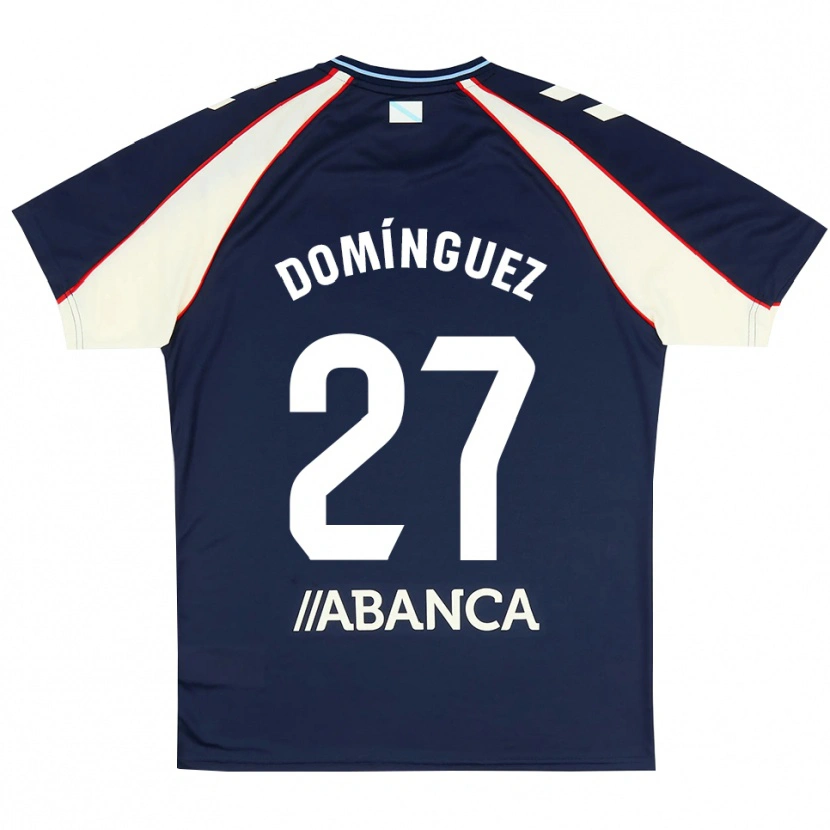 Danxen Hombre Camiseta Emma Domínguez #27 Azul Real Rojo Blanco 2ª Equipación 2026/27 La Camisa