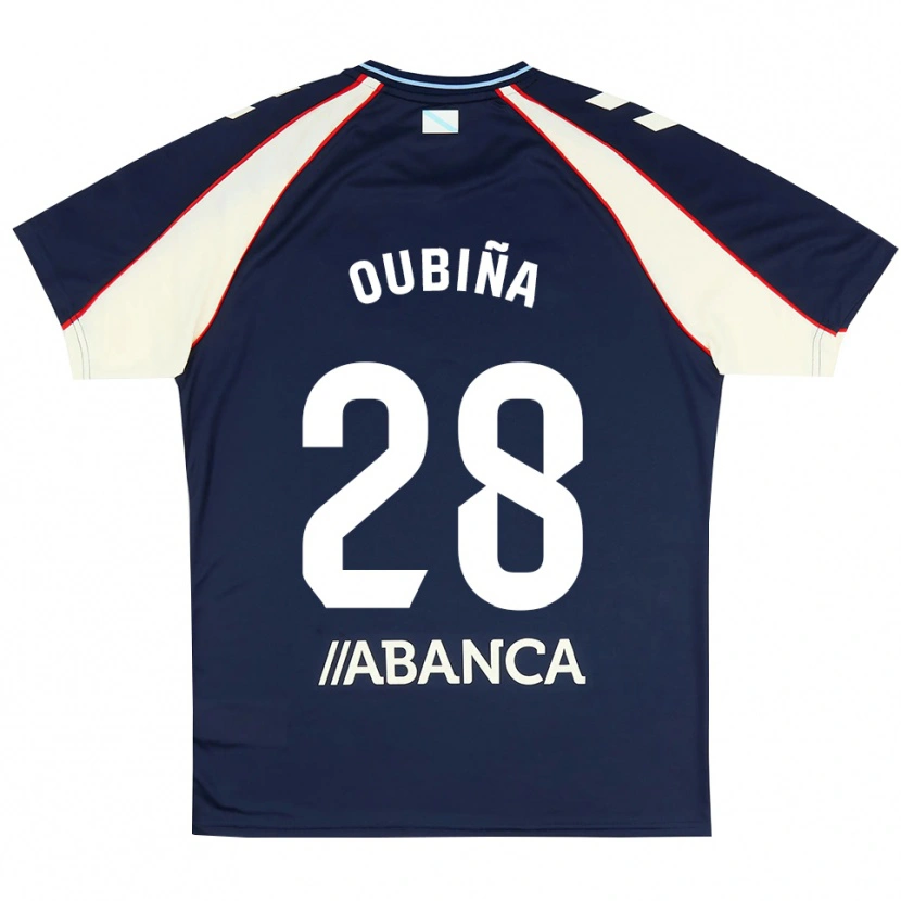 Danxen Hombre Camiseta Jimena Oubiña #28 Azul Real Rojo Blanco 2ª Equipación 2026/27 La Camisa