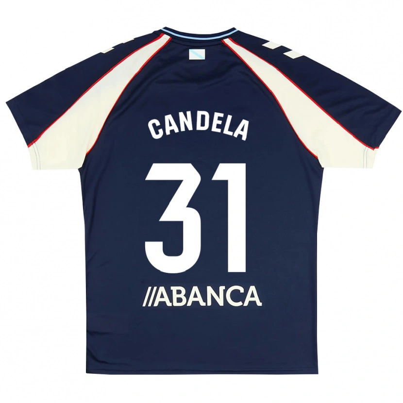Danxen Hombre Camiseta Candela Rodríguez #31 Azul Real Rojo Blanco 2ª Equipación 2026/27 La Camisa