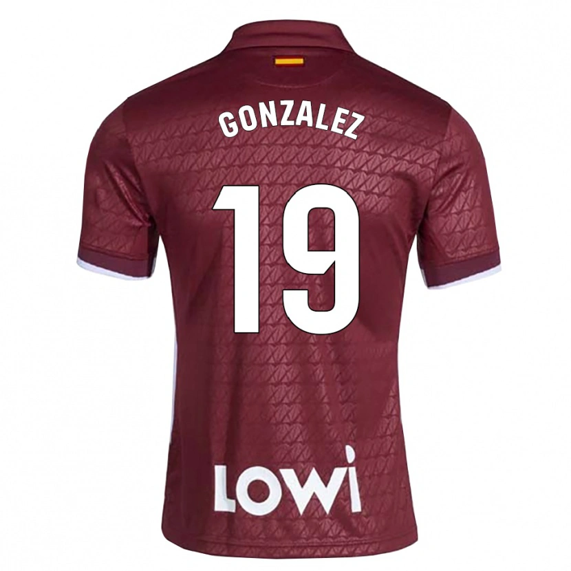 Danxen Hombre Camiseta Peter Gonzalez #19 Rojo Oscuro Blanco 2ª Equipación 2026/27 La Camisa