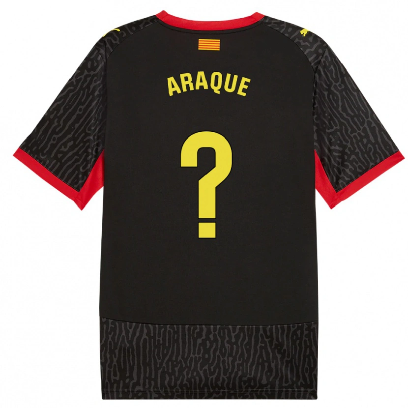 Danxen Hombre Camiseta Aitor Araque #0 Negro Amarillo Rojo 2ª Equipación 2026/27 La Camisa