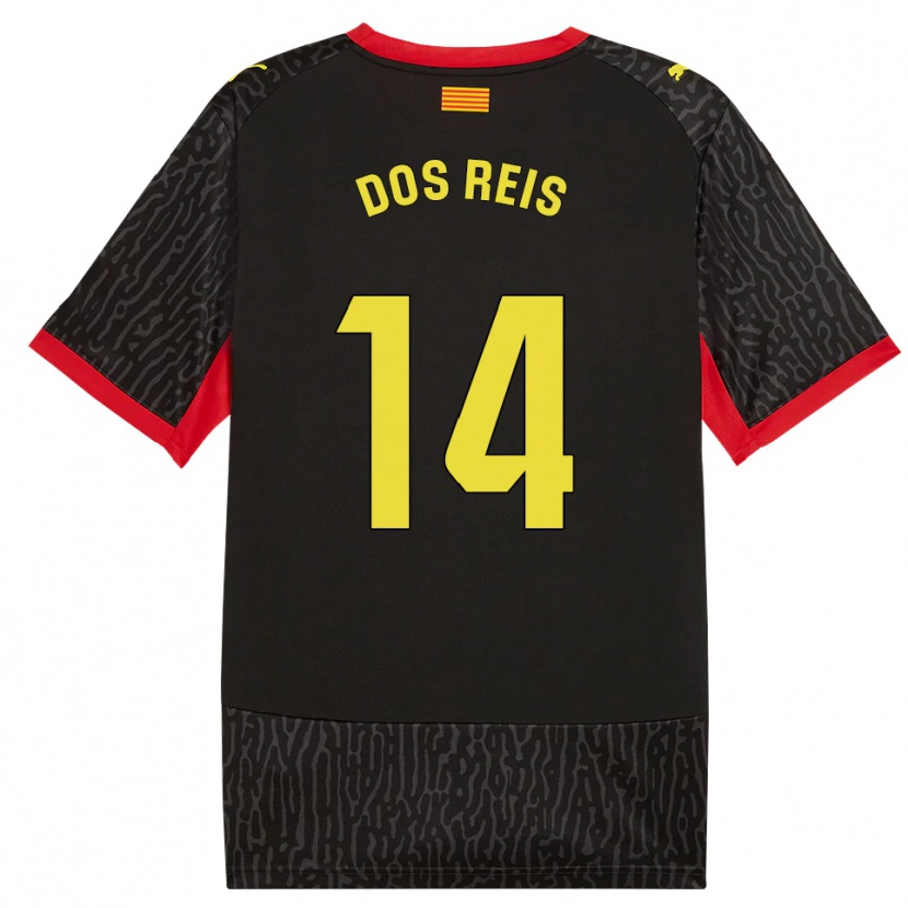 Danxen Hombre Camiseta Leo Dos Reis #14 Negro Amarillo Rojo 2ª Equipación 2026/27 La Camisa