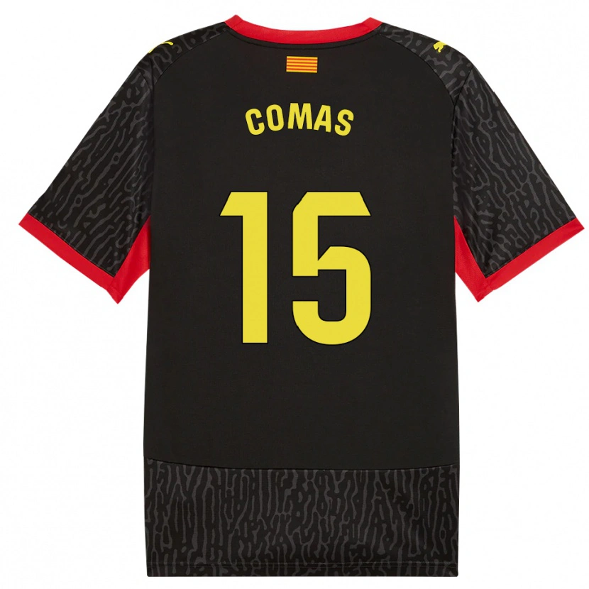 Danxen Hombre Camiseta Oriol Comas #15 Negro Amarillo Rojo 2ª Equipación 2026/27 La Camisa