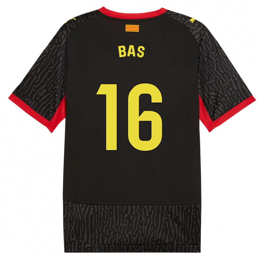 Danxen Hombre Camiseta Jordi Bas #16 Negro Amarillo Rojo 2ª Equipación 2026/27 La Camisa