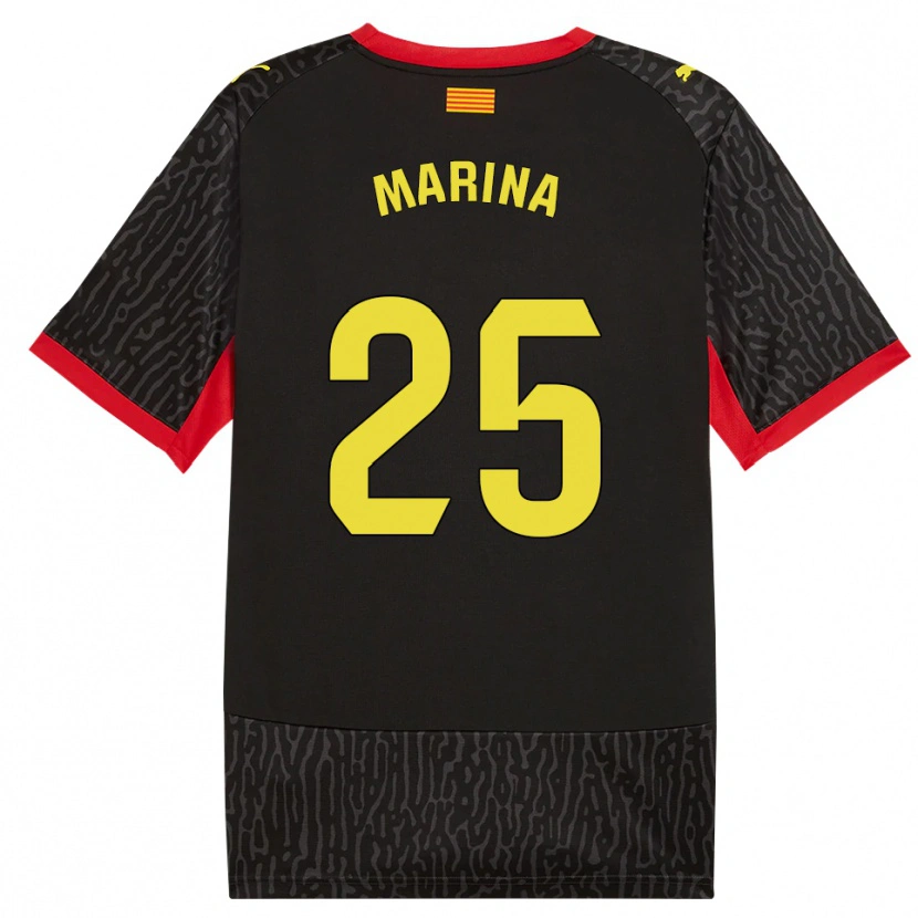 Danxen Hombre Camiseta Sergi Marina #25 Negro Amarillo Rojo 2ª Equipación 2026/27 La Camisa