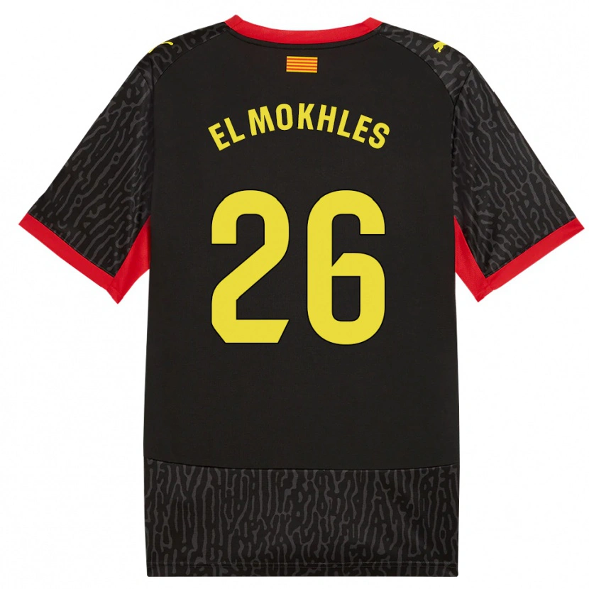 Danxen Hombre Camiseta Adam El Mokhles #26 Negro Amarillo Rojo 2ª Equipación 2026/27 La Camisa