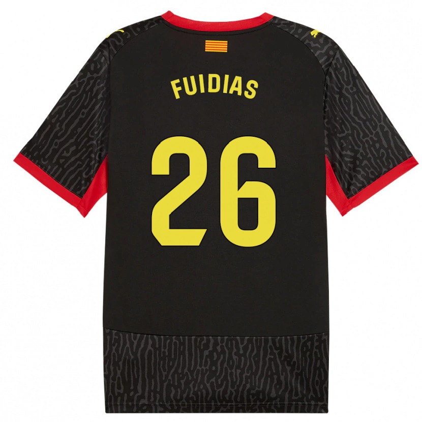 Danxen Hombre Camiseta Toni Fuidias #26 Negro Amarillo Rojo 2ª Equipación 2026/27 La Camisa