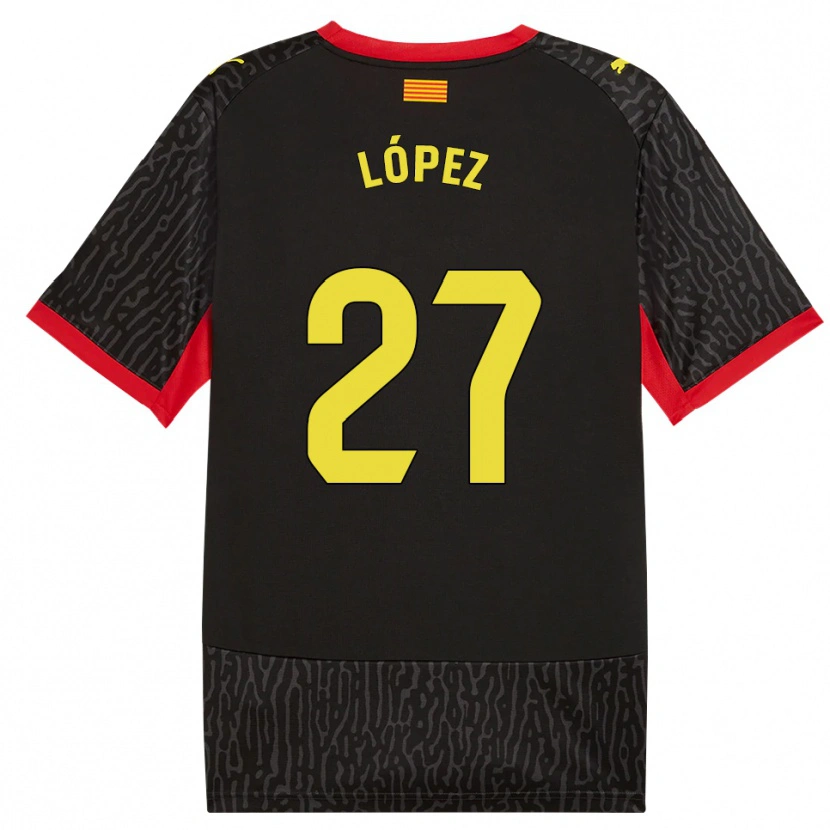 Danxen Hombre Camiseta Toni López #27 Negro Amarillo Rojo 2ª Equipación 2026/27 La Camisa