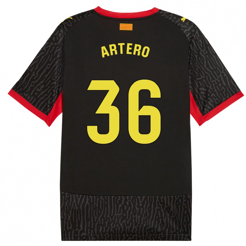 Danxen Hombre Camiseta Ricard Artero #36 Negro Amarillo Rojo 2ª Equipación 2026/27 La Camisa