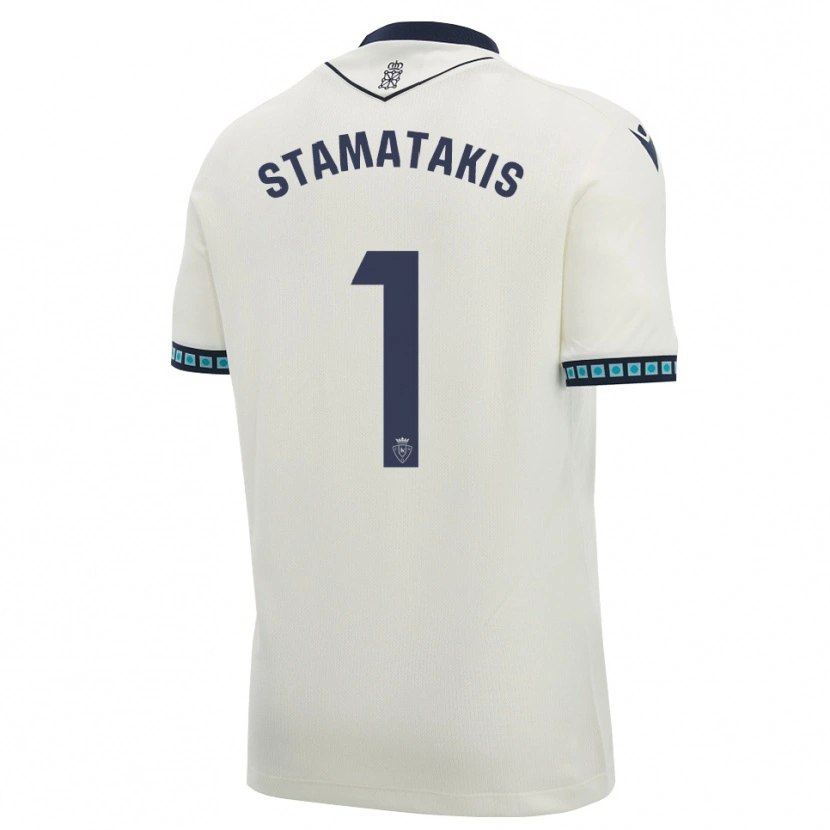 Danxen Hombre Camiseta Dimitrios Stamatakis #1 Blanco Negro Azul Cielo Claro 2ª Equipación 2026/27 La Camisa