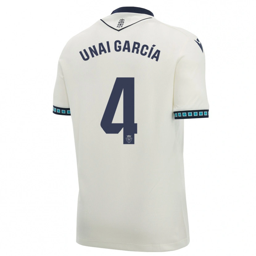 Danxen Hombre Camiseta Unai García #4 Blanco Negro Azul Cielo Claro 2ª Equipación 2026/27 La Camisa