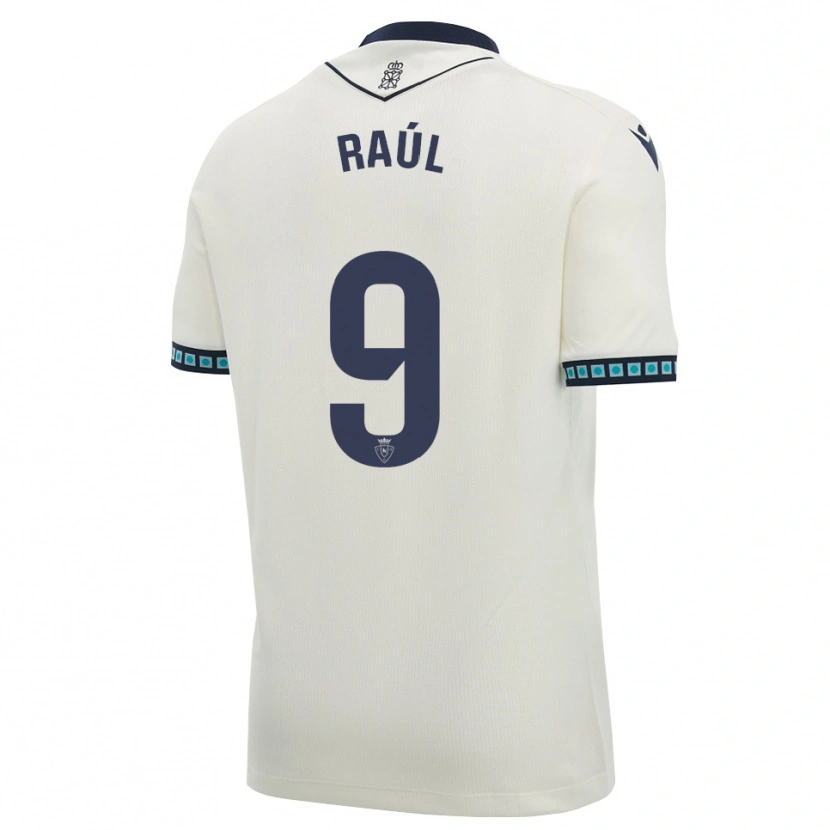 Danxen Hombre Camiseta Raúl García #9 Blanco Negro Azul Cielo Claro 2ª Equipación 2026/27 La Camisa