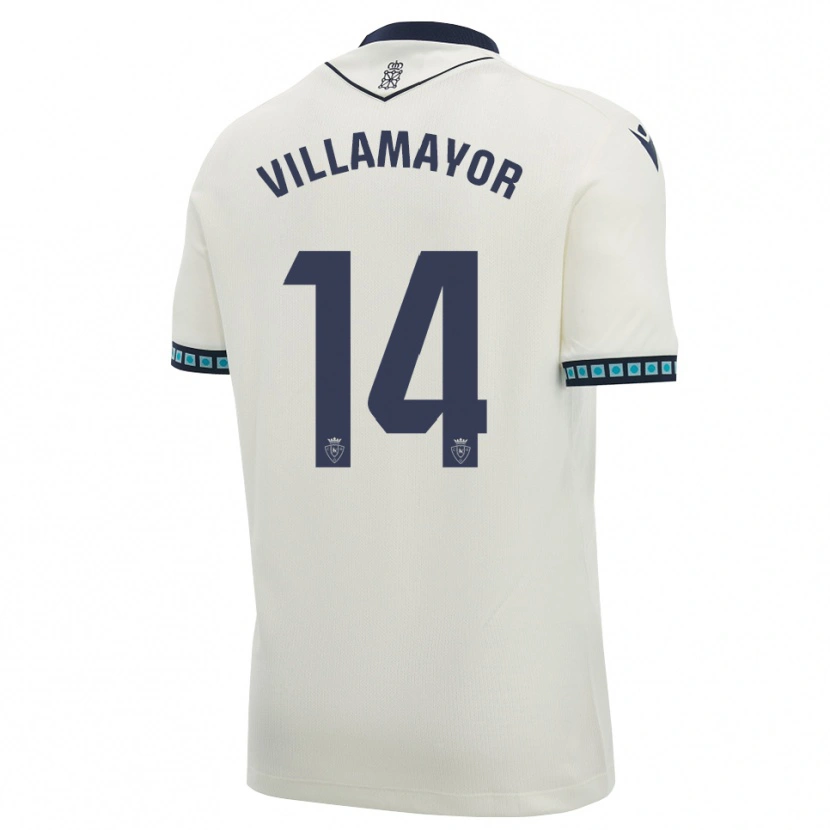 Danxen Hombre Camiseta Yoel Villamayor #14 Blanco Negro Azul Cielo Claro 2ª Equipación 2026/27 La Camisa