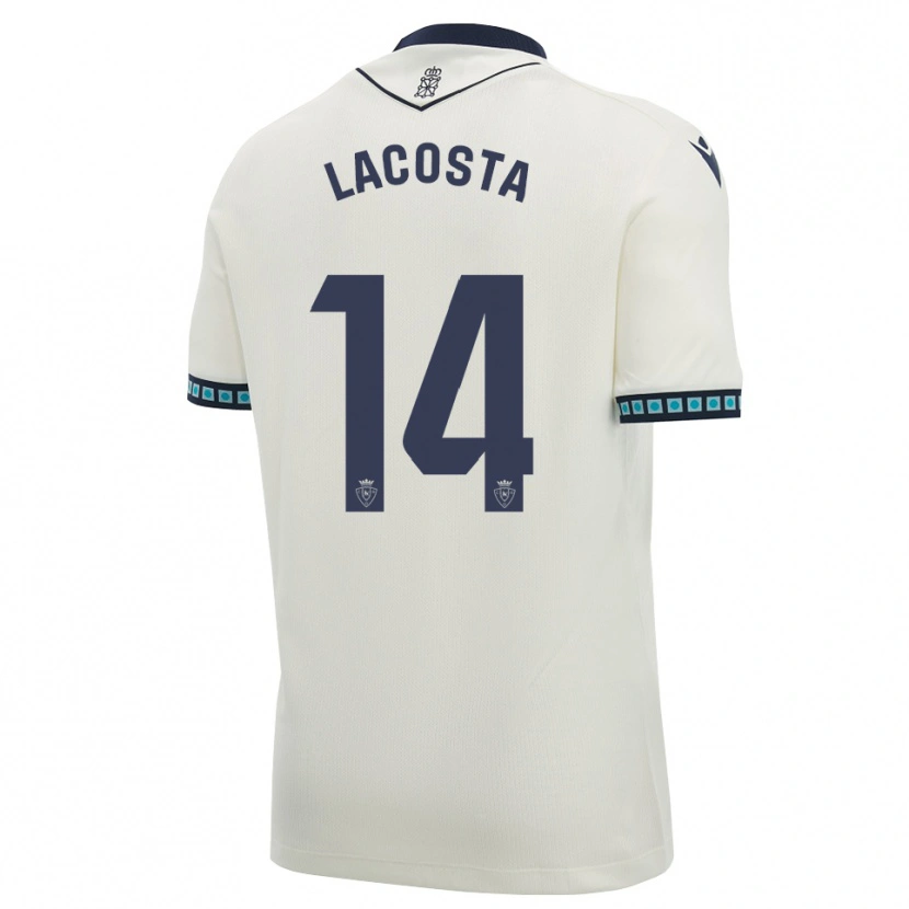 Danxen Hombre Camiseta Iara Lacosta Sanchez #14 Blanco Negro Azul Cielo Claro 2ª Equipación 2026/27 La Camisa