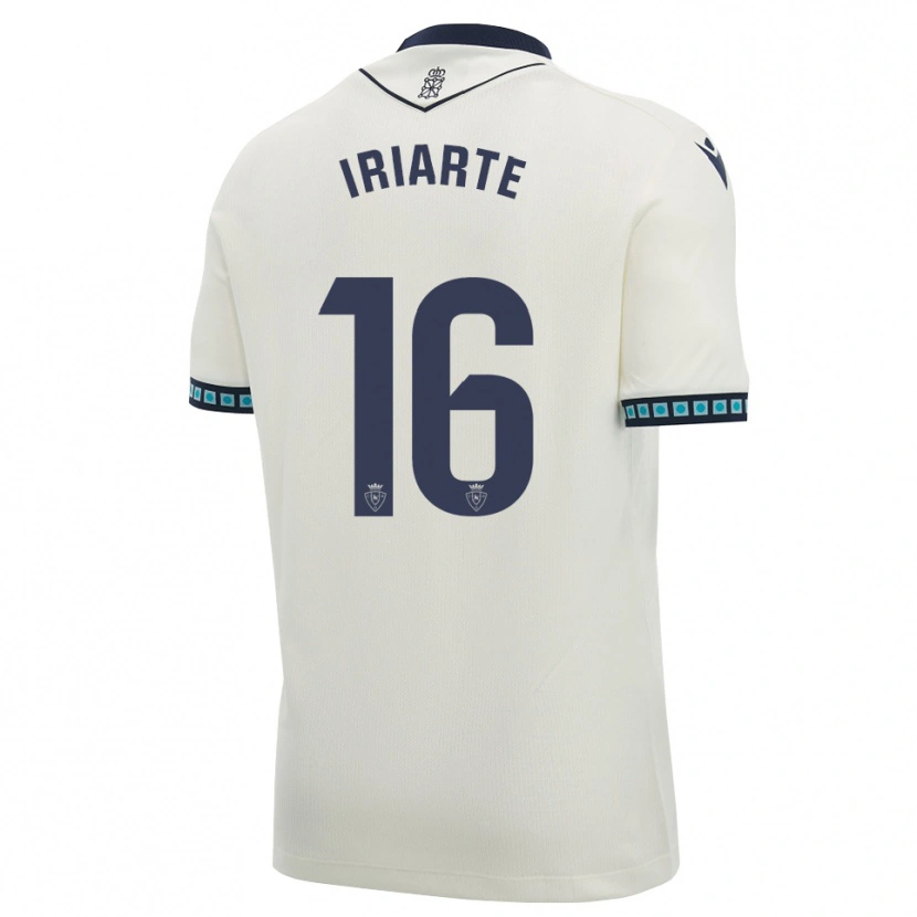Danxen Hombre Camiseta Hodei Iriarte #16 Blanco Negro Azul Cielo Claro 2ª Equipación 2026/27 La Camisa