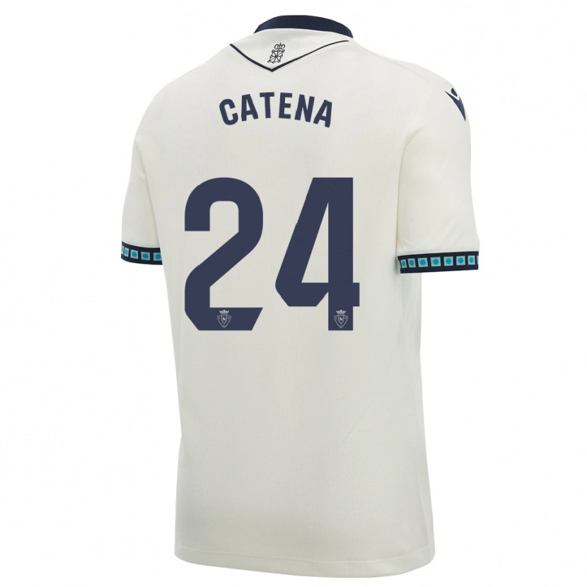 Danxen Hombre Camiseta Alejandro Catena #24 Blanco Negro Azul Cielo Claro 2ª Equipación 2026/27 La Camisa
