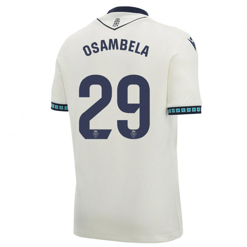 Danxen Hombre Camiseta Asier Osambela #29 Blanco Negro Azul Cielo Claro 2ª Equipación 2026/27 La Camisa