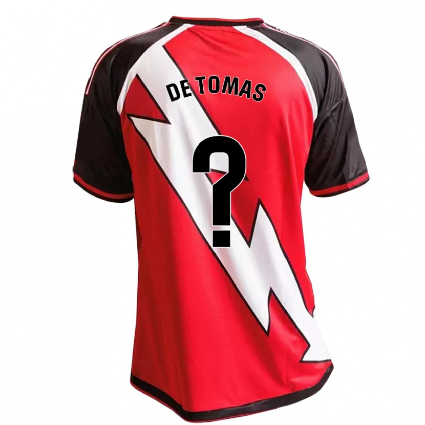 Danxen Hombre Camiseta Raúl De Tomás #0 Rojo Negro Blanco 2ª Equipación 2026/27 La Camisa