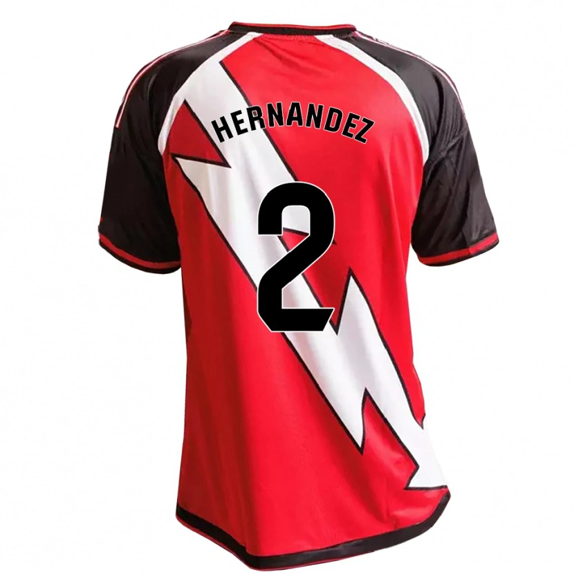 Danxen Hombre Camiseta Marco Hernández #2 Rojo Negro Blanco 2ª Equipación 2026/27 La Camisa