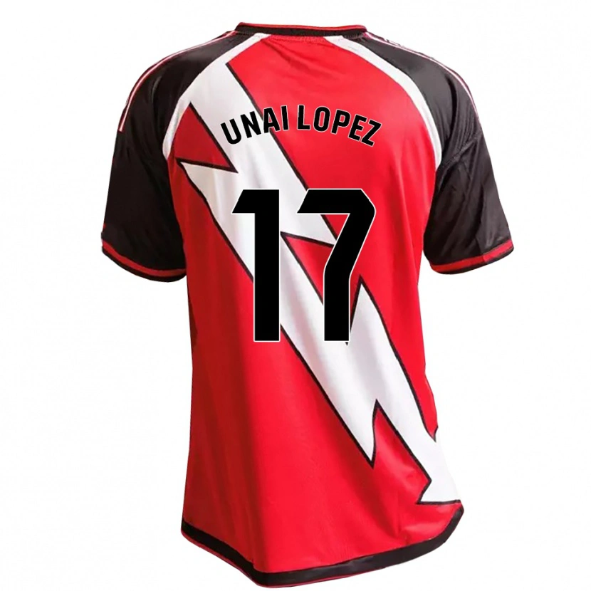 Danxen Hombre Camiseta Unai López #17 Rojo Negro Blanco 2ª Equipación 2026/27 La Camisa