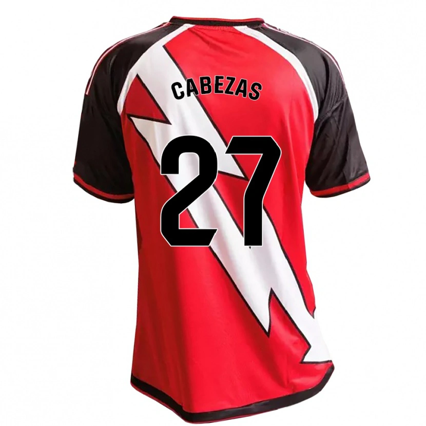 Danxen Hombre Camiseta Claudia María Cabezas #27 Rojo Negro Blanco 2ª Equipación 2026/27 La Camisa