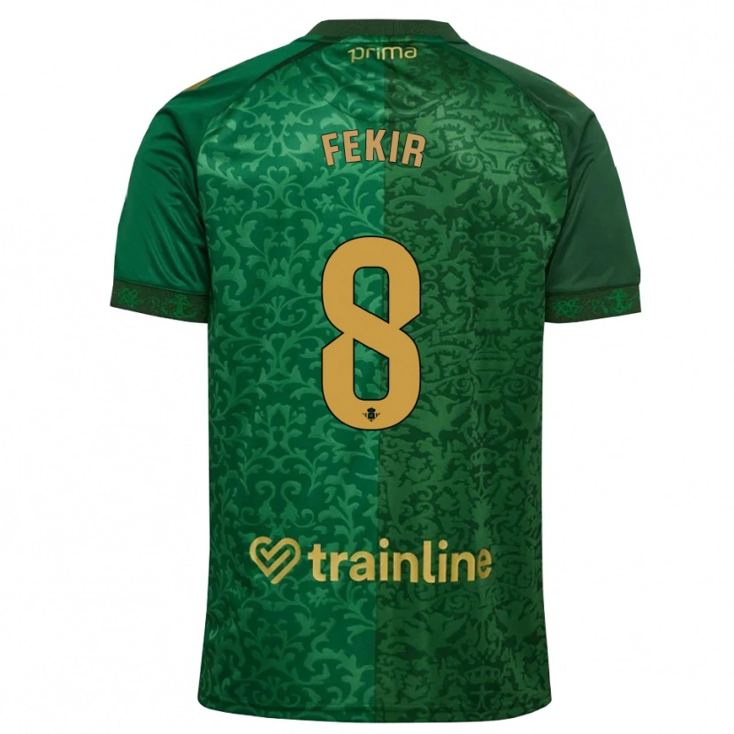 Danxen Hombre Camiseta Nabil Fekir #8 Verde Bosque Dorado Oscuro 2ª Equipación 2026/27 La Camisa