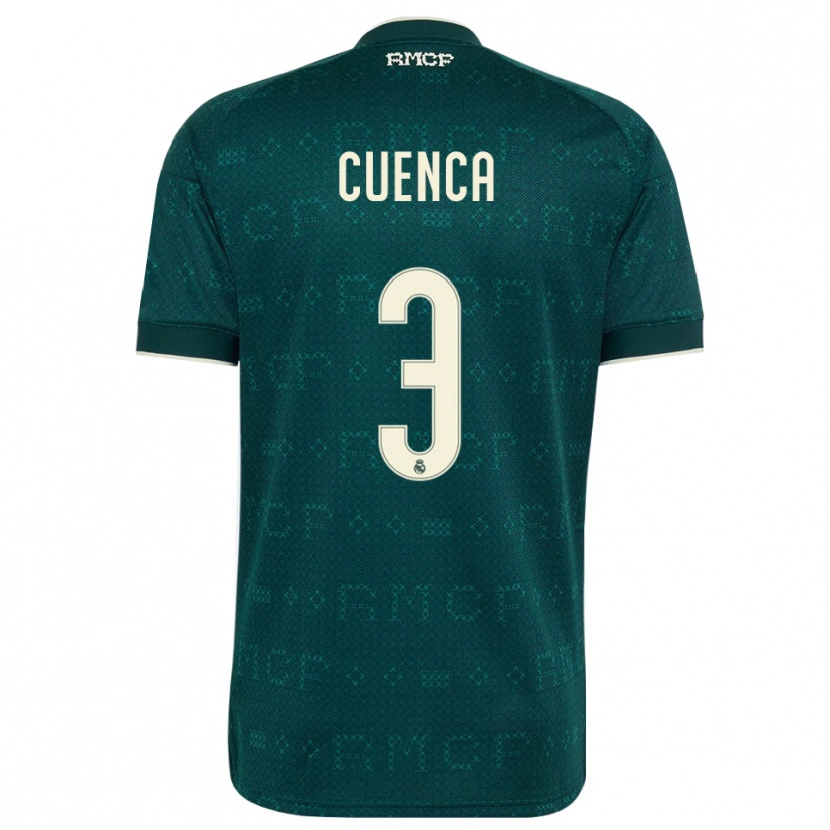 Danxen Hombre Camiseta David Cuenca #3 Gris Pizarra Oscuro Blanco 2ª Equipación 2026/27 La Camisa