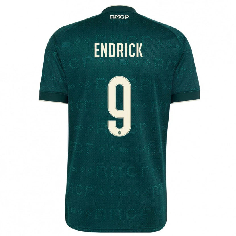 Danxen Hombre Camiseta Endrick Felipe Moreira De Sousa #9 Gris Pizarra Oscuro Blanco 2ª Equipación 2026/27 La Camisa