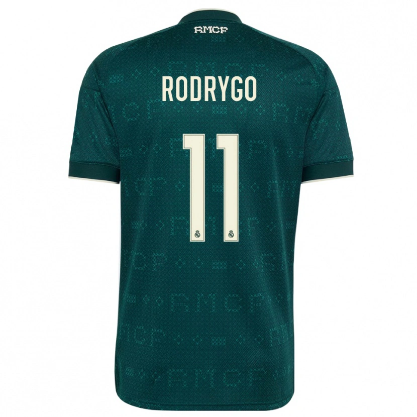 Danxen Hombre Camiseta Rodrygo Silva De Goes #11 Gris Pizarra Oscuro Blanco 2ª Equipación 2026/27 La Camisa