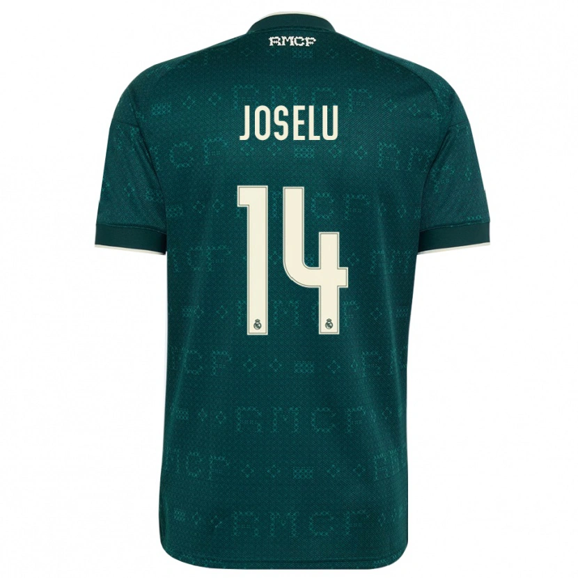 Danxen Hombre Camiseta Joselu #14 Gris Pizarra Oscuro Blanco 2ª Equipación 2026/27 La Camisa
