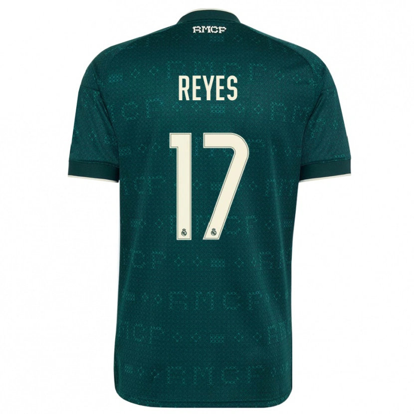 Danxen Hombre Camiseta José Reyes #17 Gris Pizarra Oscuro Blanco 2ª Equipación 2026/27 La Camisa