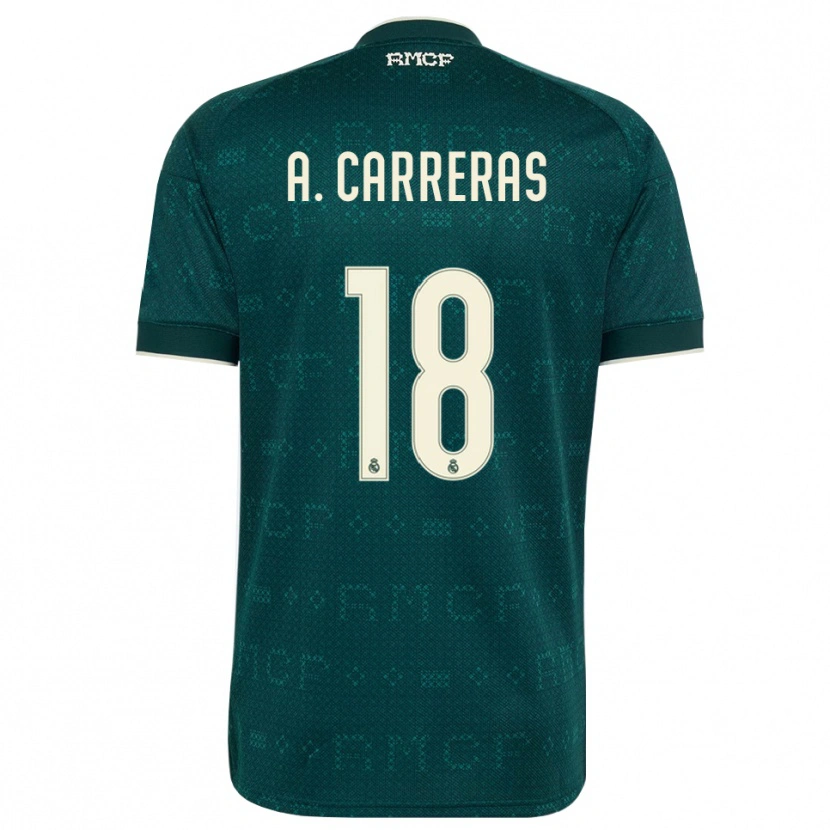 Danxen Hombre Camiseta Álvaro Carreras #18 Gris Pizarra Oscuro Blanco 2ª Equipación 2026/27 La Camisa