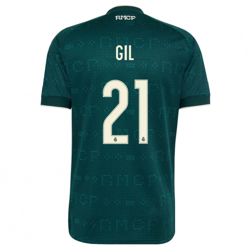 Danxen Hombre Camiseta Iker Gil #21 Gris Pizarra Oscuro Blanco 2ª Equipación 2026/27 La Camisa
