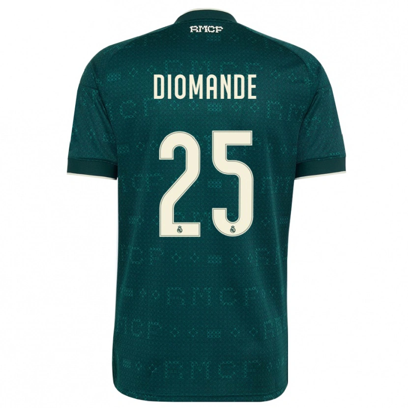 Danxen Hombre Camiseta Yan Diomande #25 Gris Pizarra Oscuro Blanco 2ª Equipación 2026/27 La Camisa