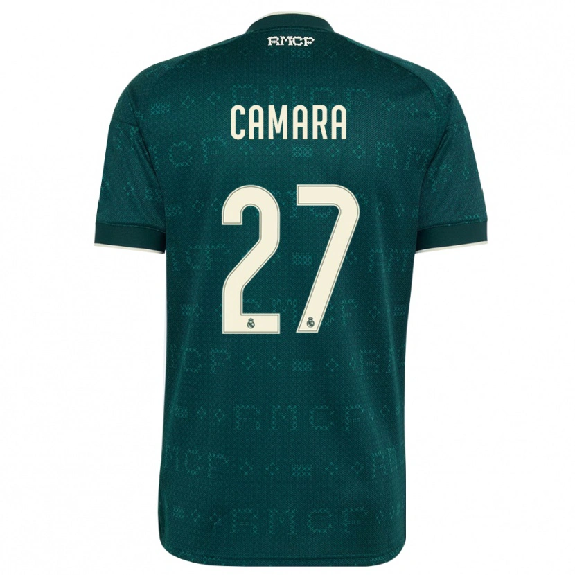 Danxen Hombre Camiseta Kalifa Camara #27 Gris Pizarra Oscuro Blanco 2ª Equipación 2026/27 La Camisa