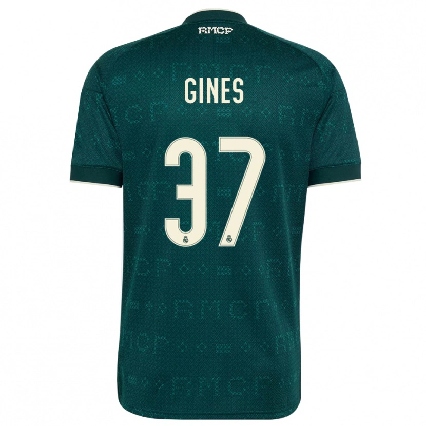 Danxen Hombre Camiseta Álvaro Ginés #37 Gris Pizarra Oscuro Blanco 2ª Equipación 2026/27 La Camisa