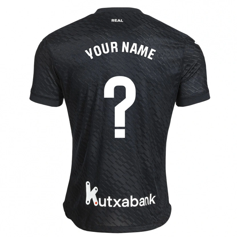 Danxen Hombre Camiseta Su Nombre #0 Negro Blanco 2ª Equipación 2026/27 La Camisa