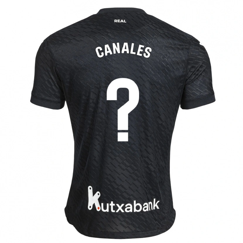 Danxen Hombre Camiseta Cristian Canales #0 Negro Blanco 2ª Equipación 2026/27 La Camisa