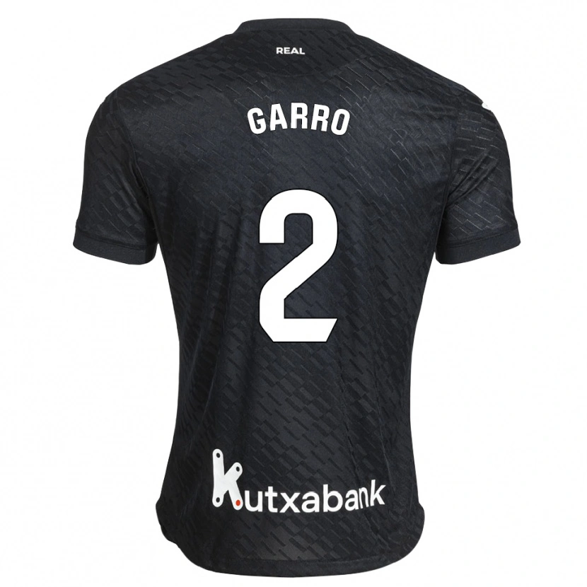 Danxen Hombre Camiseta Jon Garro #2 Negro Blanco 2ª Equipación 2026/27 La Camisa