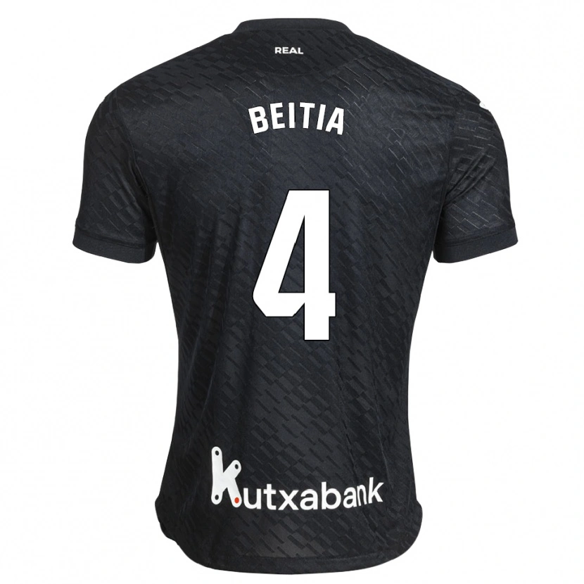 Danxen Hombre Camiseta Luken Beitia #4 Negro Blanco 2ª Equipación 2026/27 La Camisa